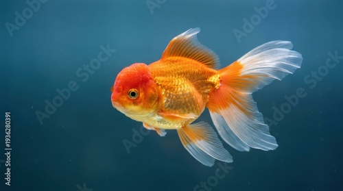 Orange Goldfish Swimming in Water.