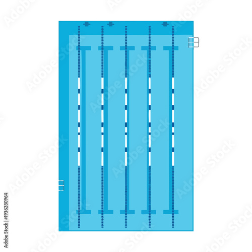 Indoor Swimming Pool with Lane Dividers and Bright Lighting for Recreation and Fitness