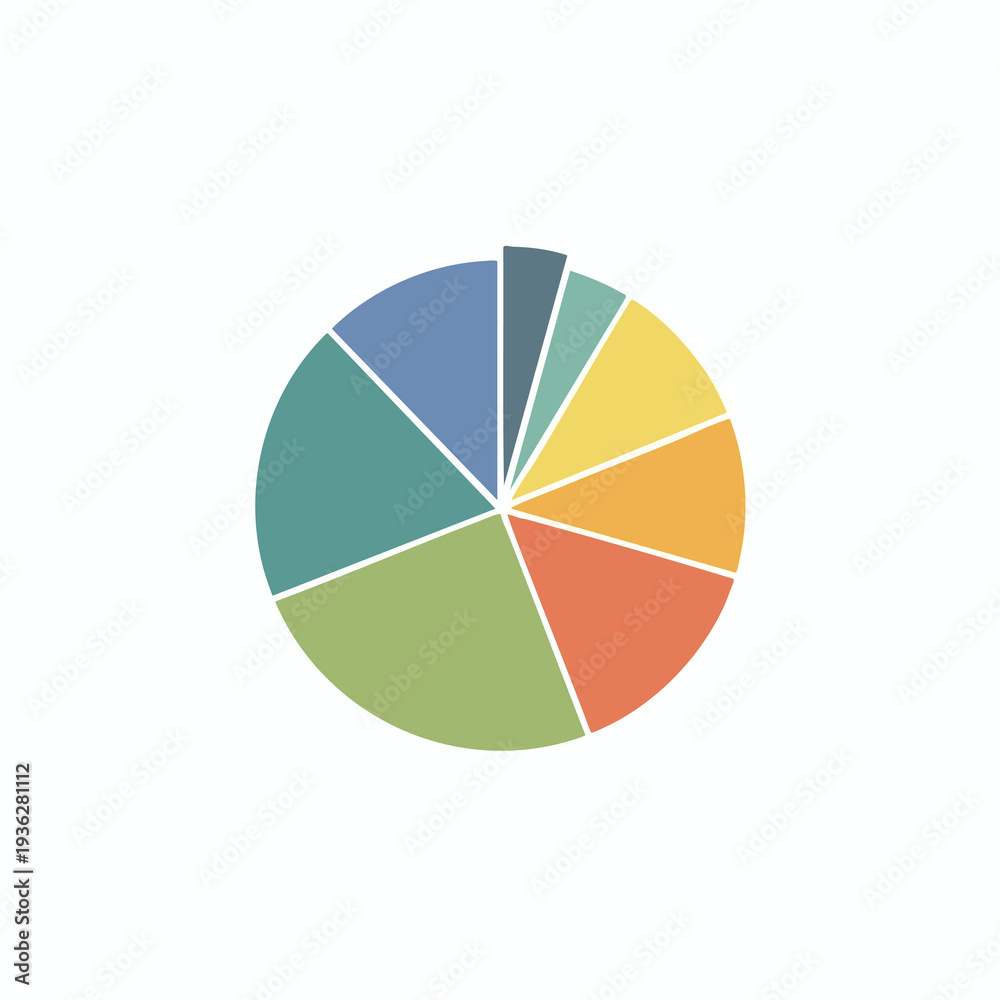 Fototapeta premium Colorful Pie Chart for Data Analysis and Business Presentations