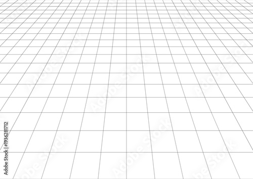 Wave wracked surface. Moving energetic grid structure of fine lines. Simple black and white dynamic vector background