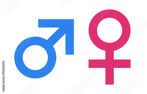 オスメスの性別記号 透過 ベクター素材