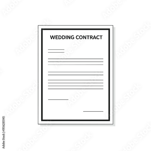 Mock Wedding Contract Document Template