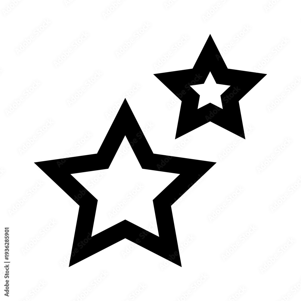 Obraz premium two stars icon