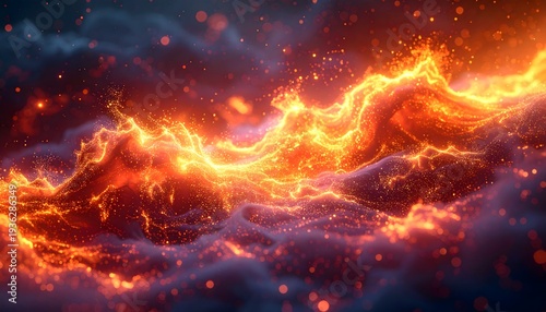 Intense Glowing Sparks Texture