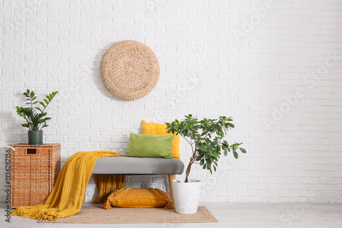 Interior of room with soft ...