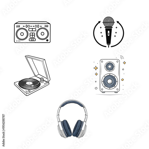 Event and DJ Industry Icon Set