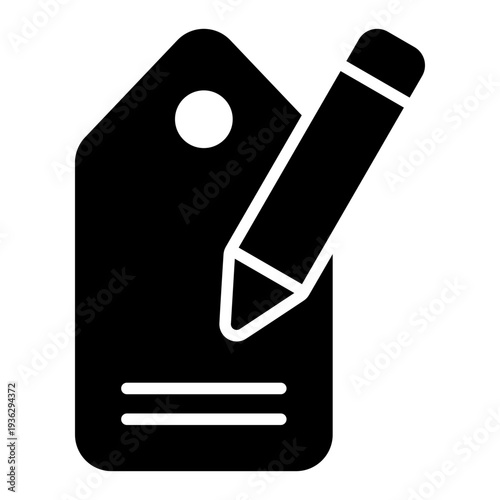 Price Adjustment Glyph Icon – Rate Cut, Discount and Financial Reduction Concept