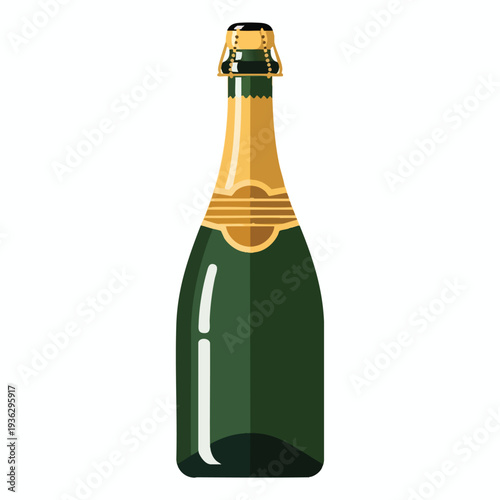 Stylish Green Glass Bottle for Beverages and Celebrations