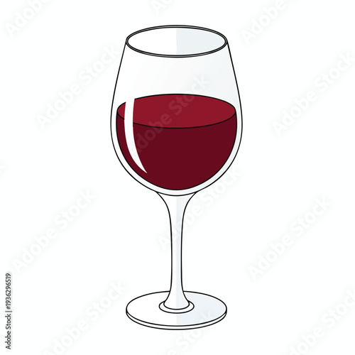 Elegant Glass of Red Wine for Fine Dining and Celebrations