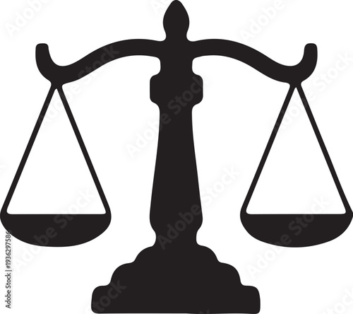 scale icon, balance symbol vector, justice scale silhouette
