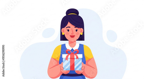 Cartoon dog holds pet day banner with two children and colorful flags celebrating a fun event outdoors