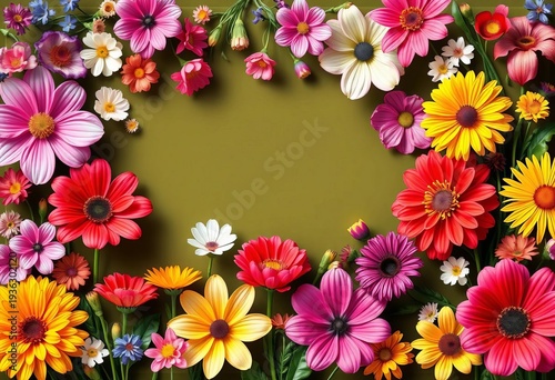 Vibrant vector illustration of assorted birth month flowers,  november,  retro