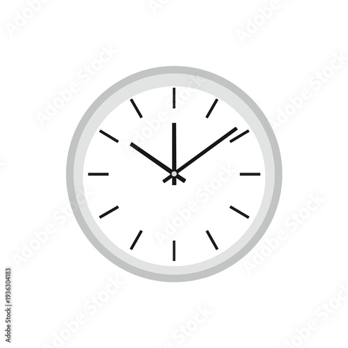 Minimalist Wall Clock Showing Time with Clear Design
