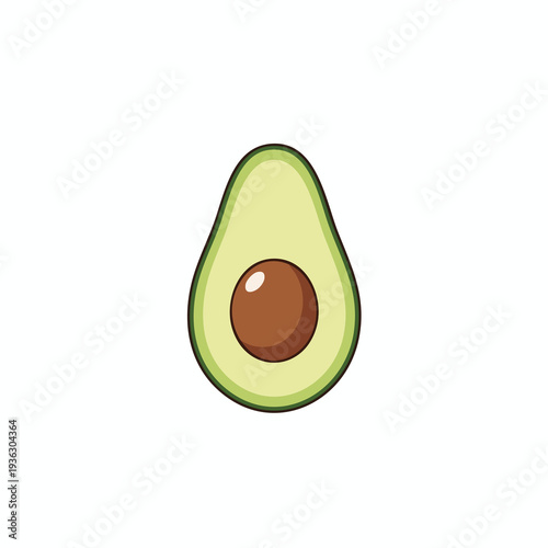 Fresh Ripe Avocado Half with Seed for Healthy Lifestyle and Nutrition