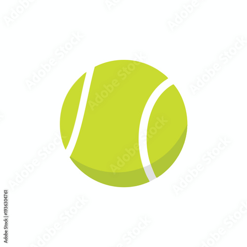 Close up of a Green Tennis Ball on White Background for Sports and Recreation Themes