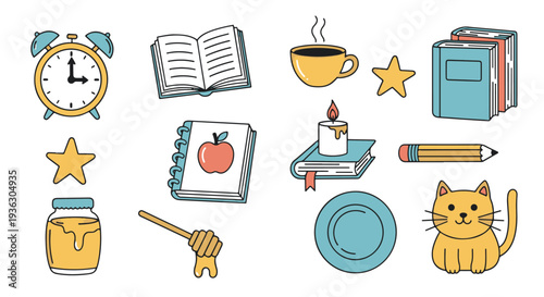 Collection of cozy and comforting items for relaxation and study perfect for a peaceful atmosphere.