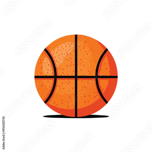 Stylized Illustration of a Basketball for Sports and Recreation themes
