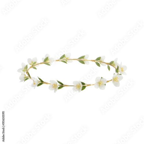 Flower crown delicate white jasmine floral wreath