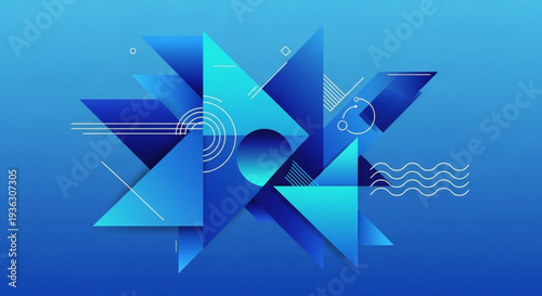 Colorful congratulations cards and gifts emerging from envelope with balloons and streamers