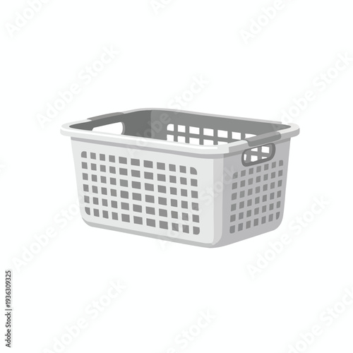 Empty Plastic Shopping Basket for Grocery or Retail Use