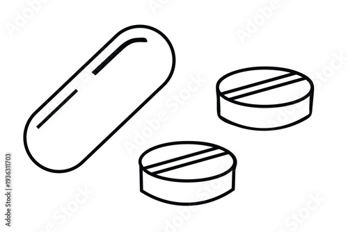 vector illustration of a pill