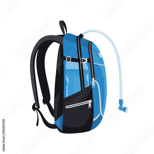 Stylish Blue and Black Sports Backpack for Outdoor Adventures and Travel