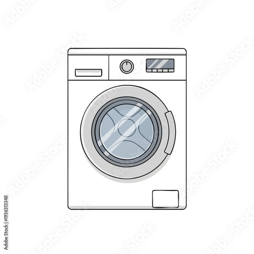 Modern Front Loading Washing Machine for Home Laundry Solutions