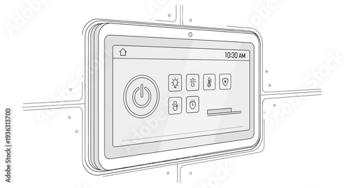 Smart Home Control Panel Interface Technology.