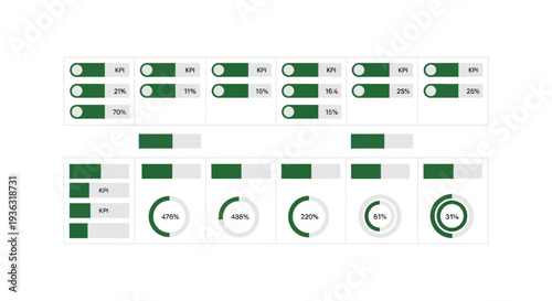 Visualizing key performance indicators and business analytics on a modern digital dashboard interface for strategic reporting