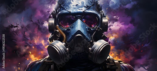 Astral vision Bane Respirator Masker meets cosmos,generative AI