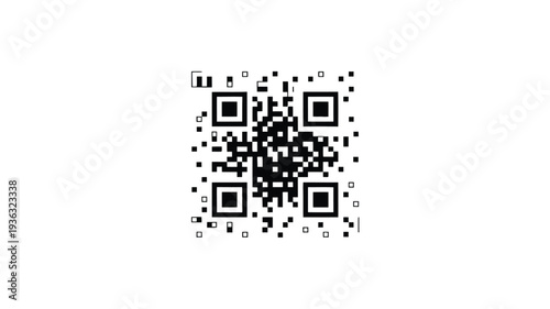 QR code vector illustration on a clean white background for scanning