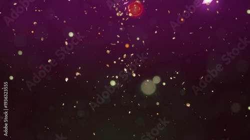 Wallpaper Mural Abstract vibrant purple geometric shapes and sparkling golden dust particles falling in festive motion footage. Torontodigital.ca