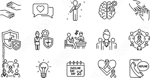 Medical Healthcare Charity and Support Icons