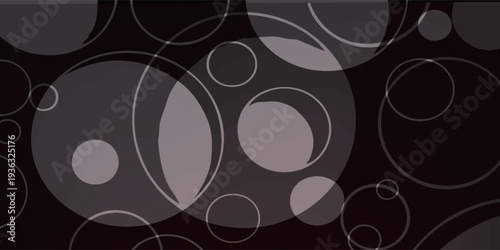Abstract Pattern of Overlapping Circles in Shades of Gray.