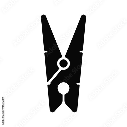 A stylized depiction of a clothespin with a distinctive eye design. isolated on white background, Vector, illustration