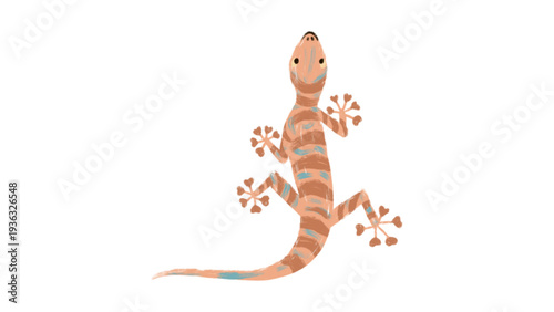 Spotted Gecko or Lizard Reptile Vector Illustration