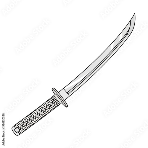 Japanese Katana Sword Illustration