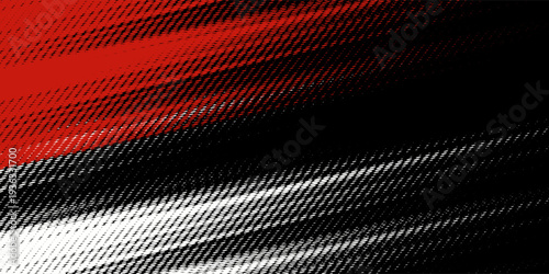 Red and white grunge combination on dark background. Grunge simple texture. Halftone dots design. Sporty vector