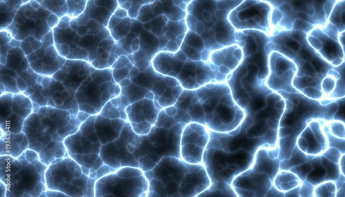 A mesmerizing display of electric blue lightning illuminating a dark background