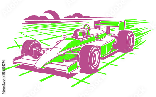 Build for speed. Car print design for t shirt print, poster, sticker, background and other uses. Legend race. Road speed graphic print. Extreme racing