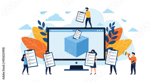 Diverse group of cheerful people waving hello together representing unity and friendship