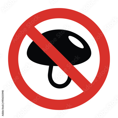 A no entry sign featuring a stylized depiction of a computer mouse isolated on white background, Vector, illustration