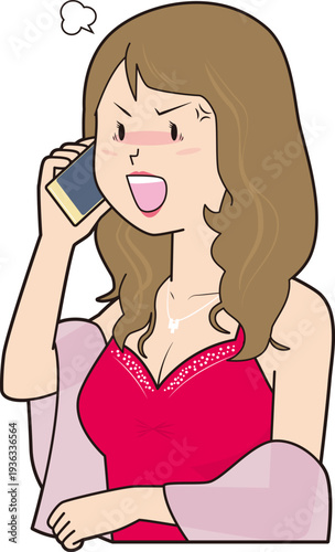 電話で怒るキャバ嬢