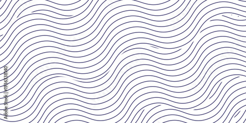 Blue water ocean wave lines pattern. Ocean poster design. Modern design