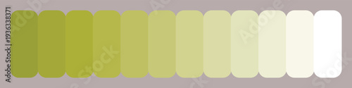 A vibrant color palette of various green shades on a gray background