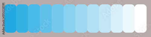 Color palette with various shades of blue and white on a gray background
