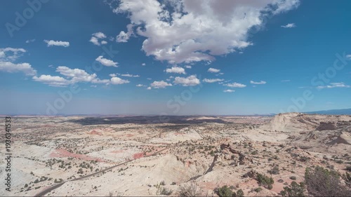 Cloud Shadows Time-lapse Over Utah Desert Landscape – Route 12 Head of the Rocks 