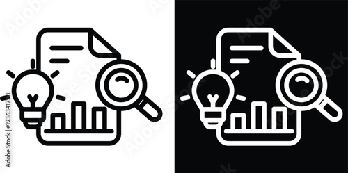 research Two-tone version in black and white background