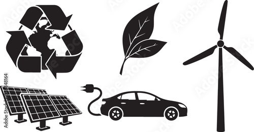 Awareness symbols for health and social causes illustration set