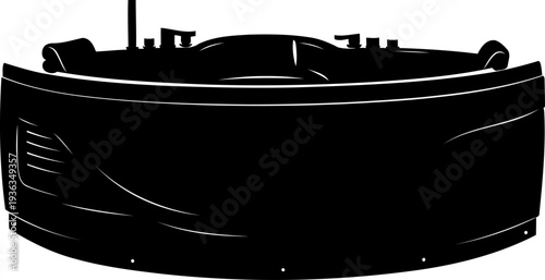 Corner whirlpool bathtub silhouette for luxury bathroom design